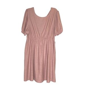 NWT Liberty Love Back Tie Swiss Dot Chiffon Style Pink dress-  Size 3XL